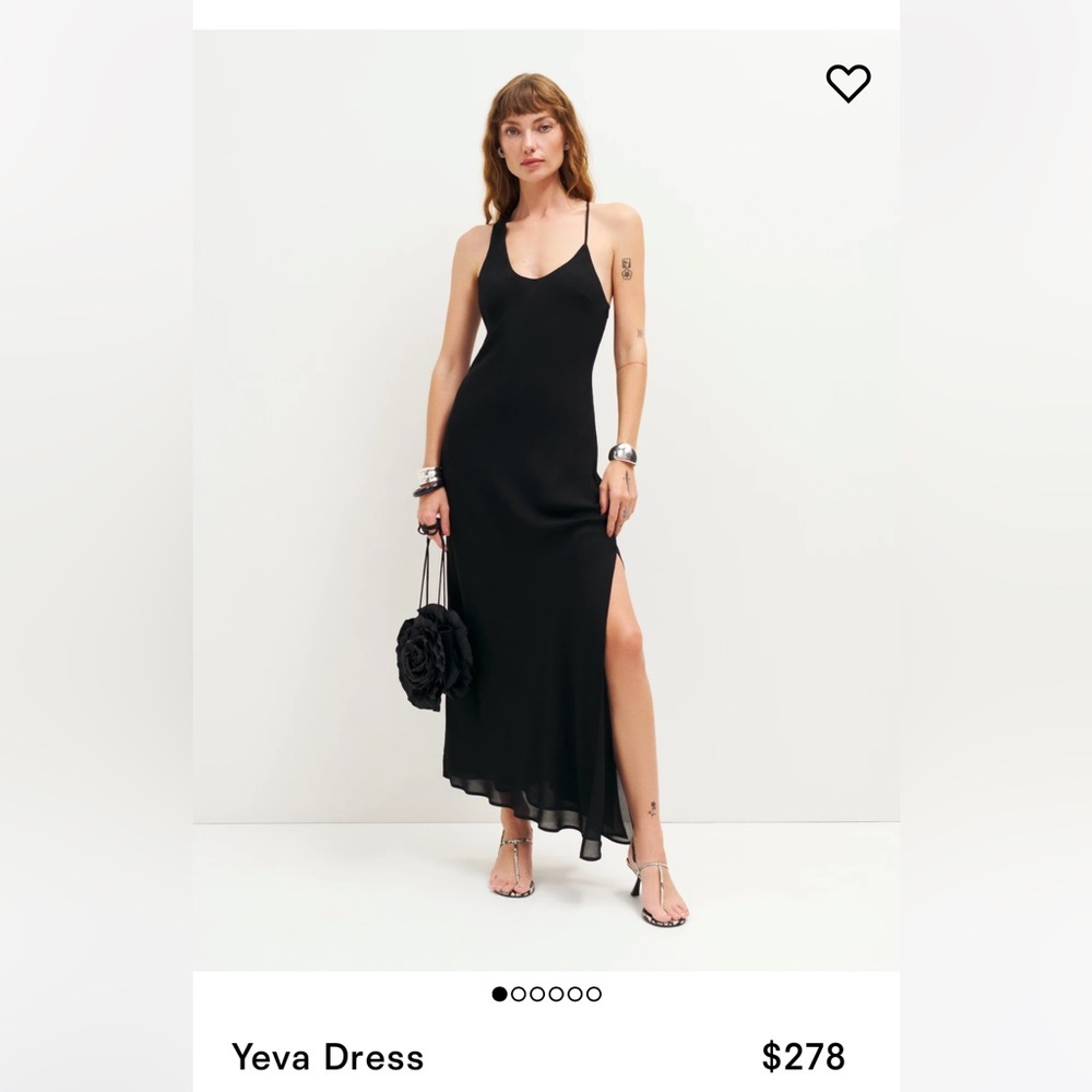 REFORMATION Yeva dress size small, color black. NWT